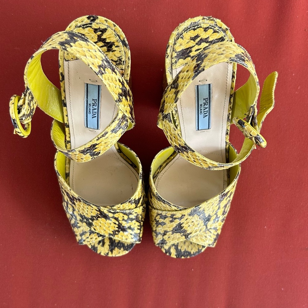 Vintage Prada Python Platform Sandal - image 8
